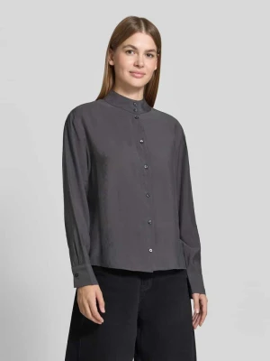 Bluzka z długim rękawem o kroju loose fit z mieszanki modalu model 'Fasofta' Opus Antracytowy