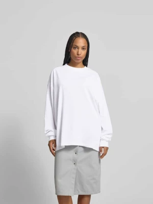 bluzka z długim rękawem o kroju oversized z bawełny Black Palms Biały