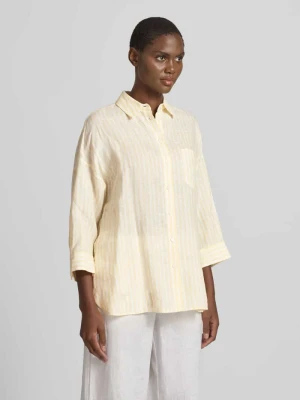 Bluzka z długim rękawem o kroju oversized z czystego lnu model 'PANETTO' Weekend Max Mara