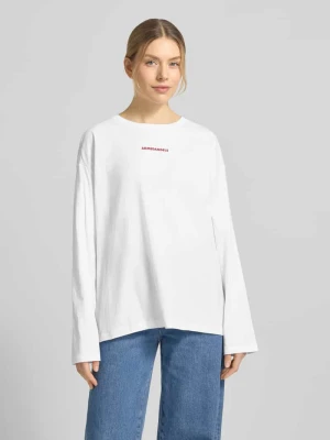 Bluzka z długim rękawem o kroju oversized z czystej Bawełna Model 'FIETAA SMILE' ARMEDANGELS