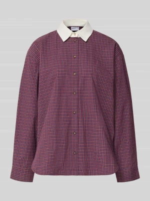 Bluzka z długim rękawem o kroju oversized z czystej bawełny Jake*s Śliwkowy