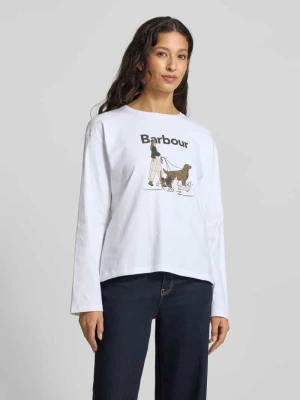Bluzka z długim rękawem o kroju oversized z czystej bawełny model ‘WOODHOUSE’ Barbour