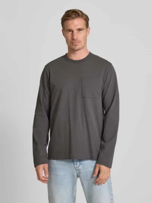 Bluzka z długim rękawem o kroju regular fit z czystej bawełny ekologicznej model „PLANET” Forét