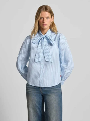 Bluzka z długim rękawem o kroju regular fit z czystej bawełny Levi's Jasnoniebieski