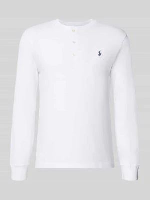 Bluzka z długim rękawem o kroju regular fit z czystej bawełny Polo Ralph Lauren Biały