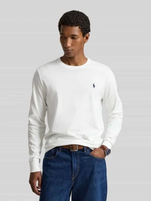 Bluzka z długim rękawem o kroju regular fit z czystej bawełny Polo Ralph Lauren Biały