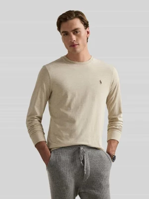 Bluzka z długim rękawem o kroju regular fit z czystej bawełny Polo Ralph Lauren Złamany biały