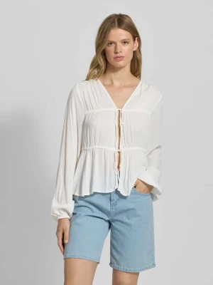 Bluzka z długim rękawem o kroju regular fit z czystej wiskozy model ‘CHIARA’ Only