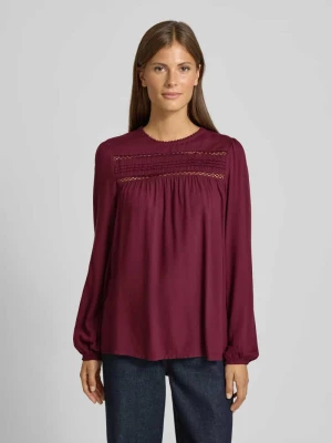 Bluzka z długim rękawem o kroju regular fit z czystej wiskozy model ‘DEBBIE’ Vero Moda