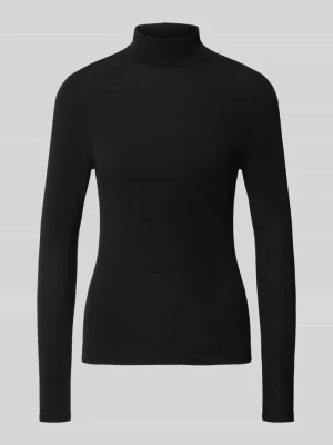 bluzka z długim rękawem o kroju regular fit z dodatkiem wiskozy model 'GLAMOUR' Only Czarny