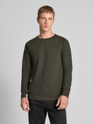 Bluzka z długim rękawem o kroju regular fit z efektem dzianiny model ‘Jirgi’ G-Star Raw