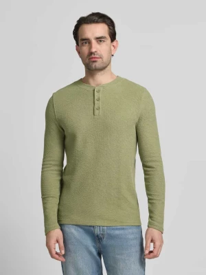 Bluzka z długim rękawem o kroju regular fit z listwą guzikową MCNEAL