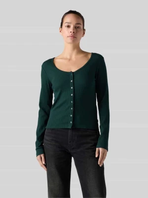 bluzka z długim rękawem o kroju regular fit z mieszanka bawełny model 'AUSTEN' Levi's Ciemnozielony