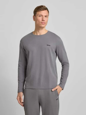 Bluzka z długim rękawem o kroju regular fit z mieszanki bawełny Boss