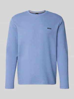 Bluzka z długim rękawem o kroju regular fit z mieszanki bawełny Boss