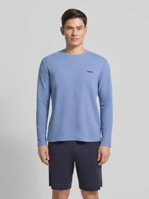 Bluzka z długim rękawem o kroju regular fit z mieszanki bawełny Boss