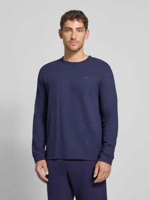 Bluzka z długim rękawem o kroju regular fit z mieszanki bawełny model ‘AUSTIN’ HUGO