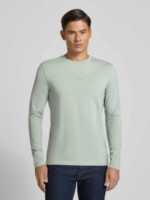 Bluzka z długim rękawem o kroju regular fit z mieszanki bawełny model ‘CHARK’ Boss Orange