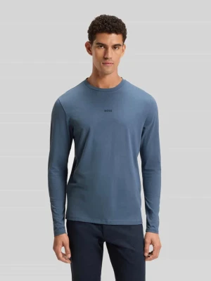 Bluzka z długim rękawem o kroju regular fit z mieszanki bawełny model ‘TCHARK’ Boss Orange