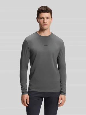 Bluzka z długim rękawem o kroju regular fit z mieszanki bawełny model ‘TCHARK’ Boss Orange