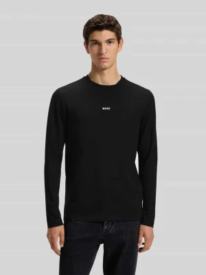 Bluzka z długim rękawem o kroju regular fit z mieszanki bawełny, model „TCHARK” Boss Orange