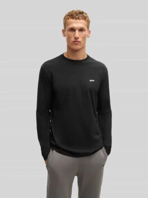 Bluzka z długim rękawem o kroju regular fit z mieszanki bawełny model ‘TEE LONG’ BOSS Green