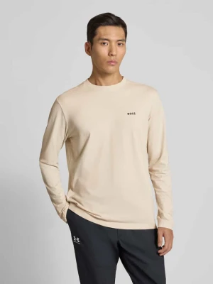 Bluzka z długim rękawem o kroju regular fit z mieszanki bawełny model ‘TEE LONG’ BOSS Green