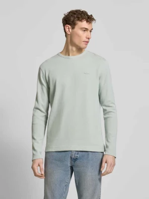 Bluzka z długim rękawem o kroju regular fit z mieszanki bawełny model ‘TEMPESTO’ Boss Orange