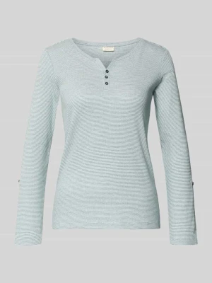 Bluzka z długim rękawem o kroju regular fit z mieszanki bawełny Tom Tailor