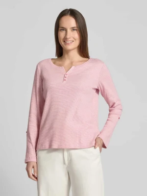 Bluzka z długim rękawem o kroju regular fit z mieszanki bawełny Tom Tailor