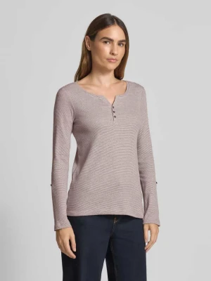 Bluzka z długim rękawem o kroju regular fit z mieszanki bawełny Tom Tailor