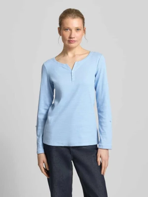 Bluzka z długim rękawem o kroju regular fit z mieszanki bawełny Tom Tailor