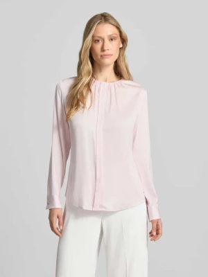 Bluzka z długim rękawem o kroju regular fit z mieszanki jedwabiu model 'BANORAH' Boss