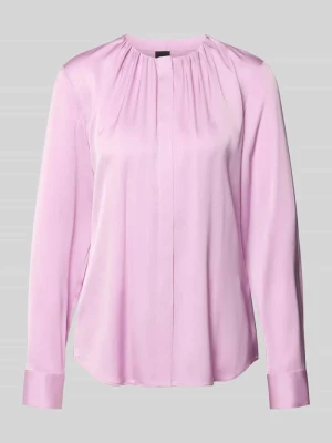 Bluzka z długim rękawem o kroju regular fit z mieszanki jedwabiu model 'BANORAH' Boss