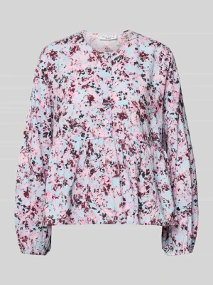 Bluzka z długim rękawem o kroju regular fit z mieszanki wiskozy i bawełny Marc O'Polo DENIM