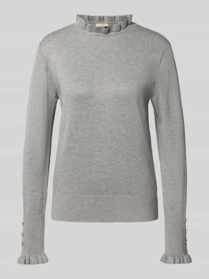 Bluzka z długim rękawem o kroju regular fit z mieszanki wiskozy model ‘Katie’ FREE/QUENT
