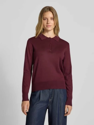 Bluzka z długim rękawem o kroju regular fit z mieszanki wiskozy model ‘Katie’ FREE/QUENT