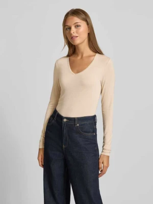 Bluzka z długim rękawem o kroju regular fit z mieszanki wiskozy model ‘LAVA’ Vero Moda