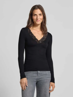 Bluzka z długim rękawem o kroju regular fit z mieszanki wiskozy model ‘ROSA’ Vero Moda