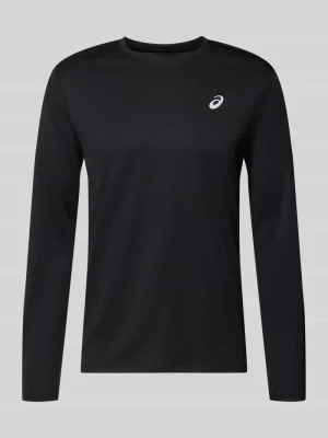 Bluzka z długim rękawem o kroju regular fit z nadrukiem z logo Asics Czarny