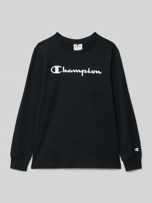 Bluzka z długim rękawem o kroju regular fit z nadrukiem z logo Champion