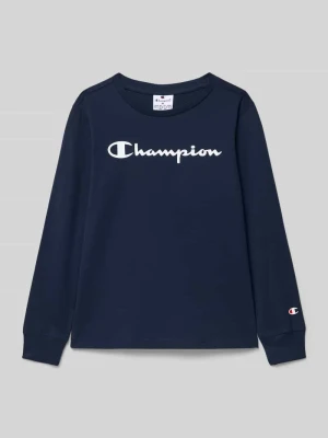 Bluzka z długim rękawem o kroju regular fit z nadrukiem z logo Champion