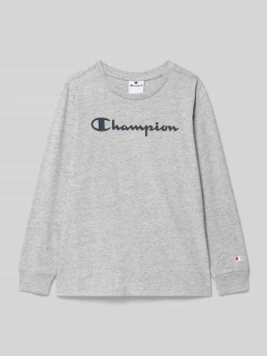 Bluzka z długim rękawem o kroju regular fit z nadrukiem z logo Champion