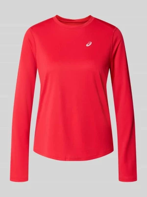 bluzka z długim rękawem o kroju regular fit z nadrukiem z logo model 'CORE LS' Asics Czerwony