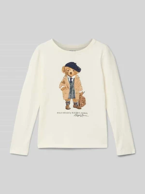 Bluzka z długim rękawem o kroju regular fit z nadrukiem z logo Polo Ralph Lauren Teens