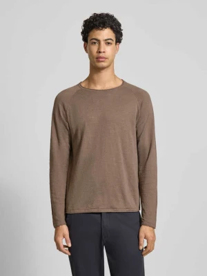 Bluzka z długim rękawem o kroju regular fit z naszywką z logo model ‘Breeze’ jack & jones