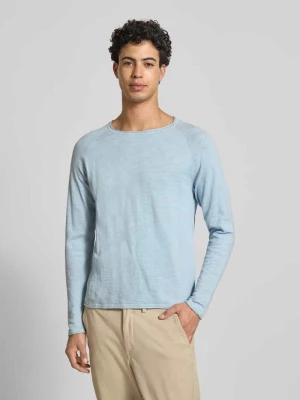 Bluzka z długim rękawem o kroju regular fit z naszywką z logo model ‘Breeze’ jack & jones