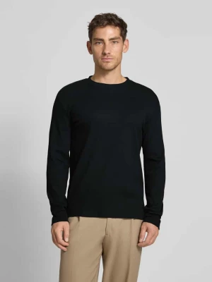 Bluzka z długim rękawem o kroju regular fit z prążkowanej mieszanki bawełny Tom Tailor Denim