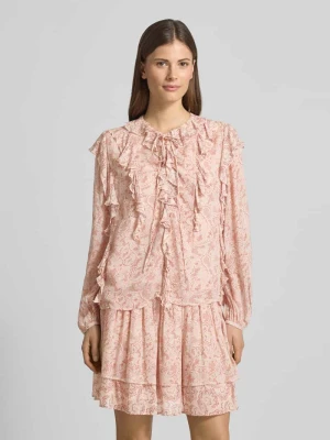 bluzka z długim rękawem o kroju regular fit z szyfonu model 'C_BORMA' Boss Orange