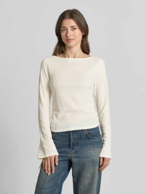 bluzka z długim rękawem o kroju regular fit z wiązanym detalem model 'HAZEL' Vero Moda
